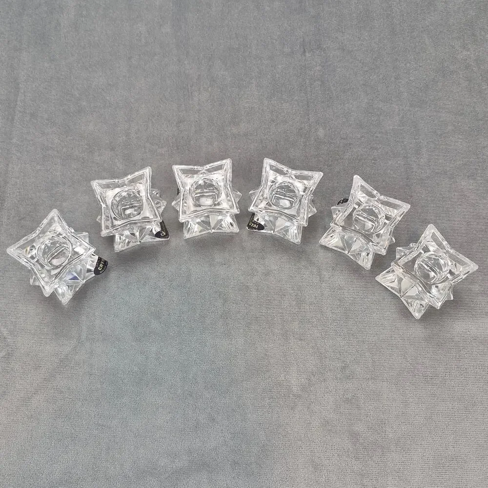 Deplomb Lot of 6 24% Lead Crystal Candle 2